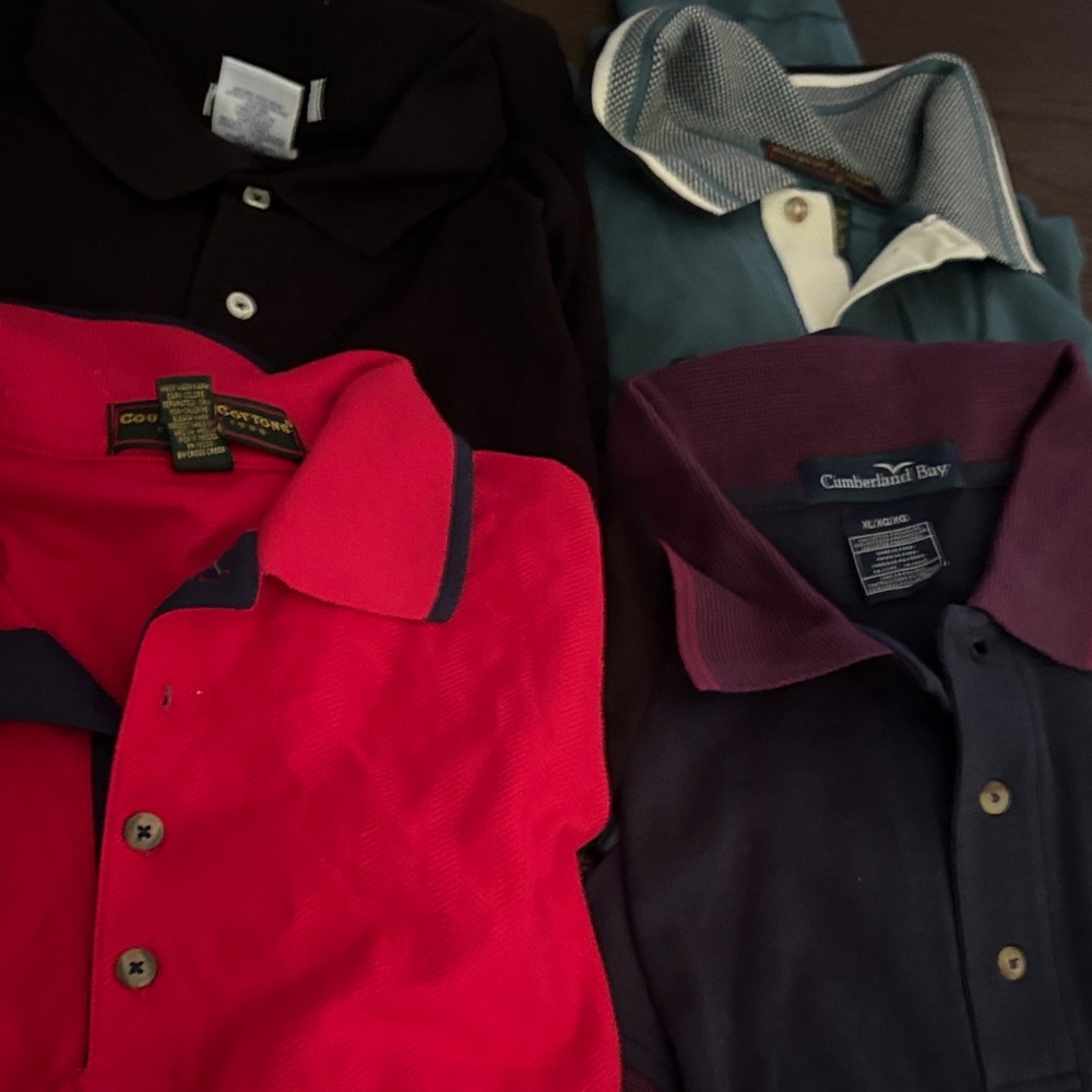 NEW MENS  CL 3 button polos